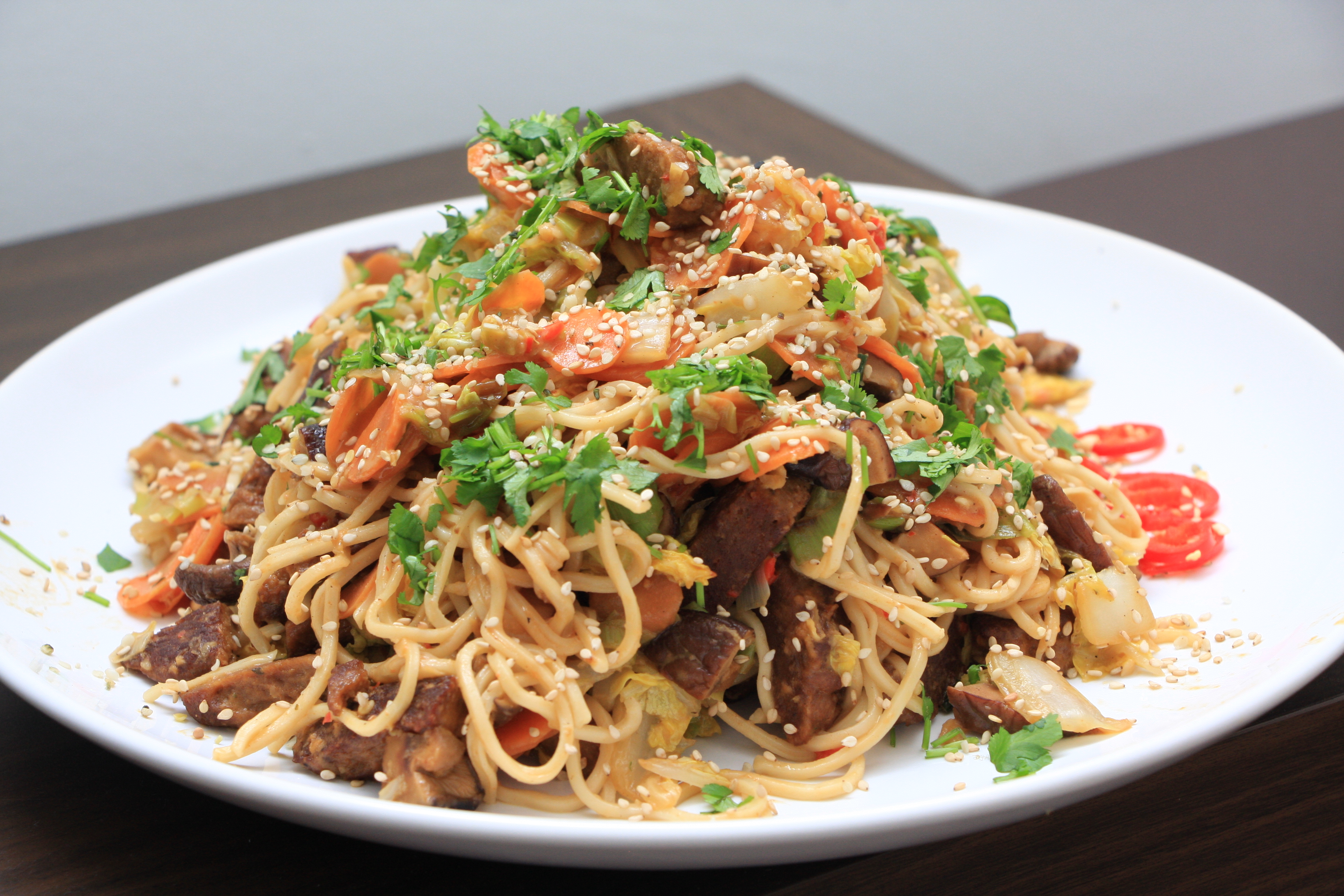 asiatische Nudelpfanne